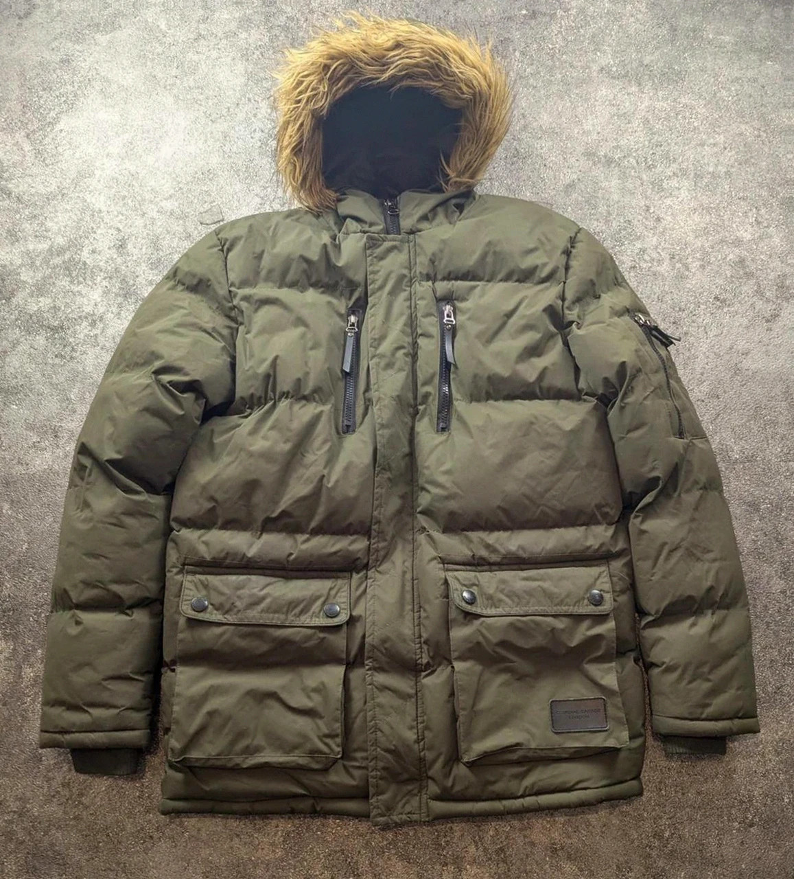 Criminal Damage London Parka Doudoune Kaki Fourrure Streetwear Utility Y2K S – Criminal Damage – taille S 2