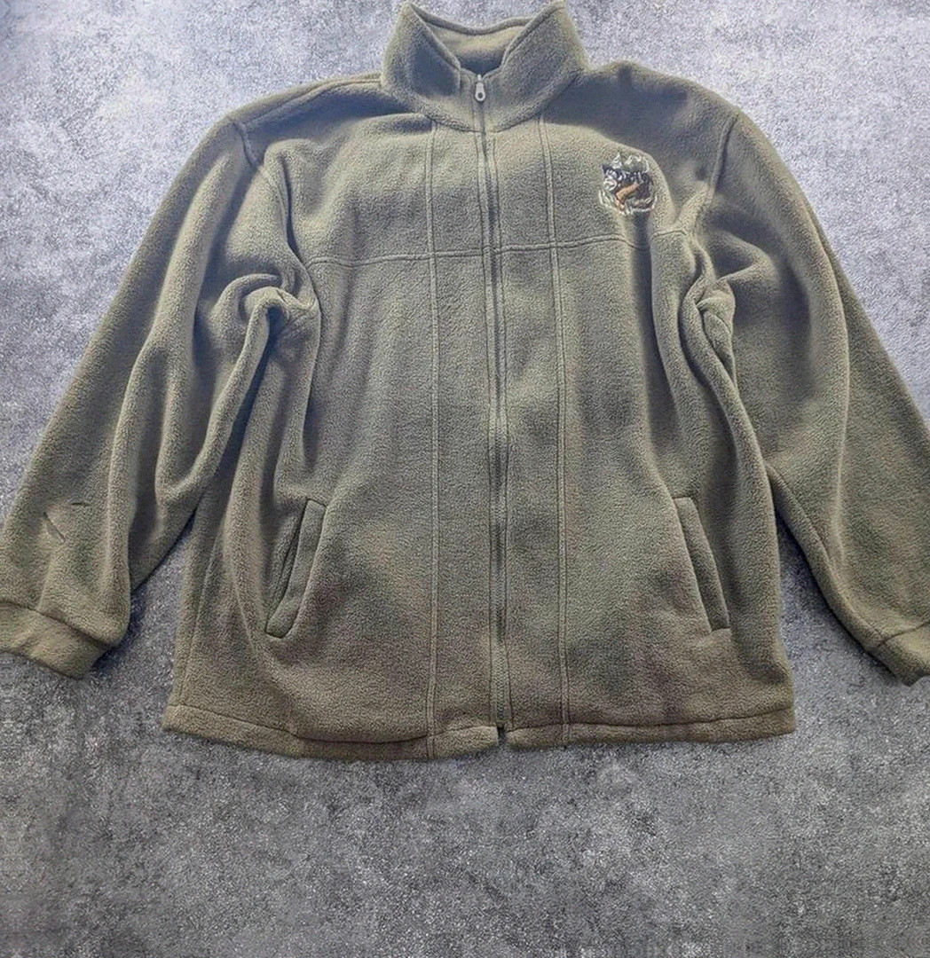 polaire fleece zippée hot station bison brodé outdoor huntig style Realtree kaki Xxl
