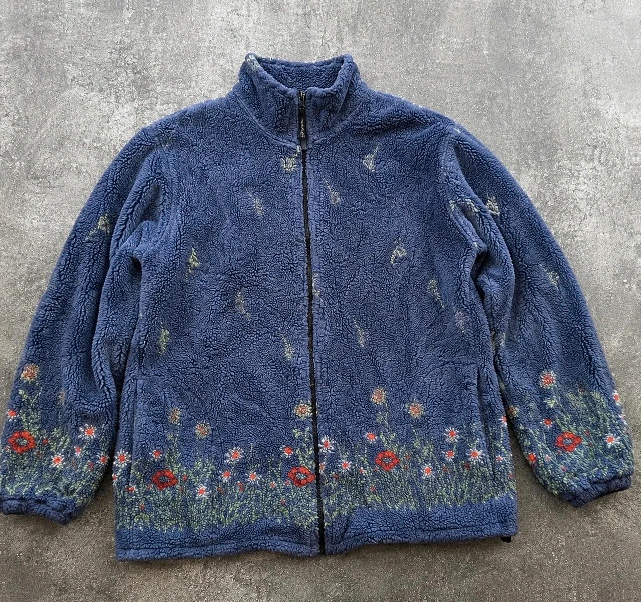 Galloway Polaire Teddy Vintage Unisexe Xl Oversize Fleurie Sherpa Épaisse Fleece Outdoor Cottagecore