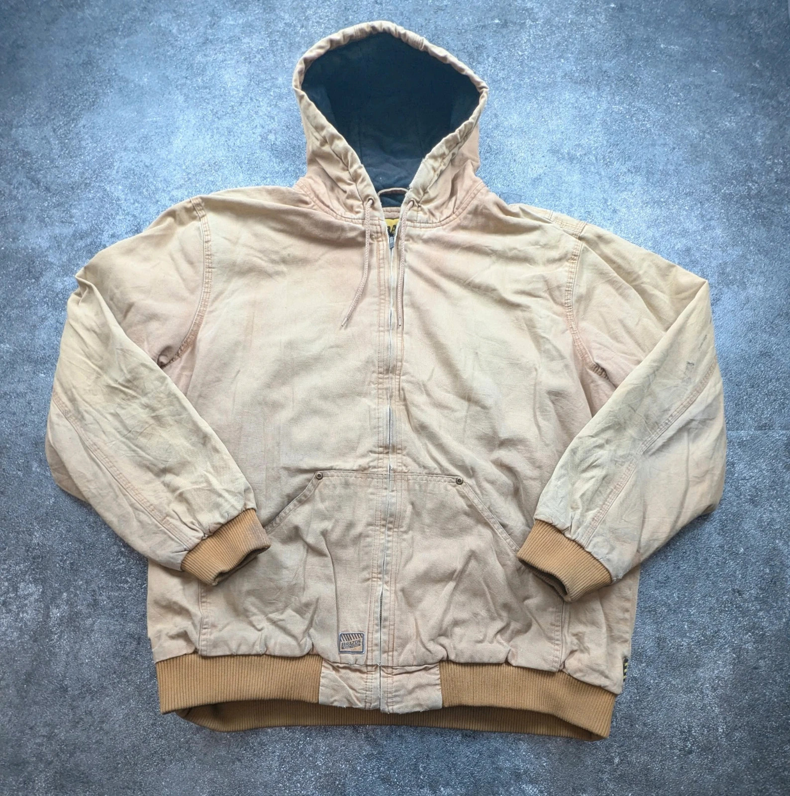 Brazos Work Force Active Jacket 2XL XL oversize Workwear Canvas beige vintage – WORKWEAR – taille XXL 2