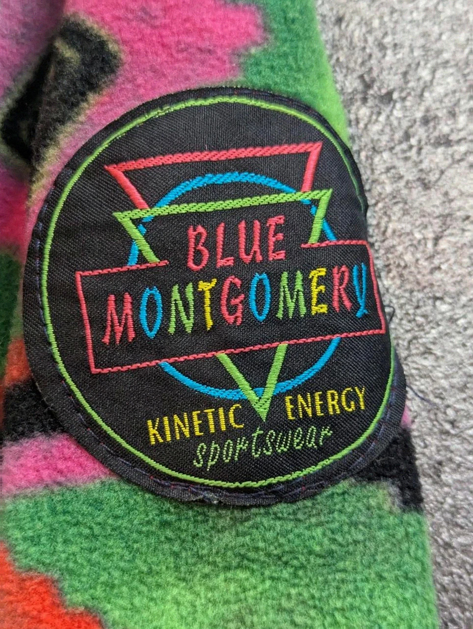 Montgomery Blue 1985 polaire vintage crazy aztec Made in Italy L Xl – Montgomery – taille XL 2