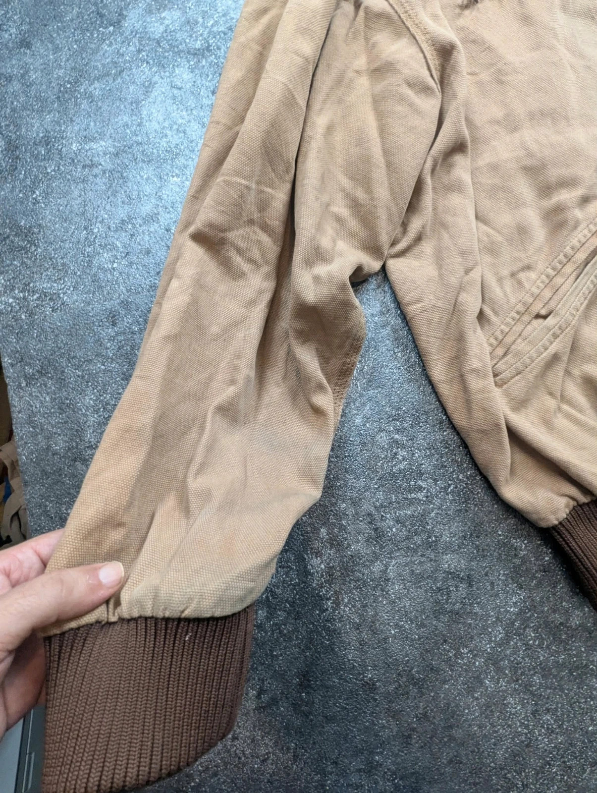 Veste workwear vintage XXL XL – Eisenhower bomber canvas col velours – beige – WORKWEAR – taille XXL 4