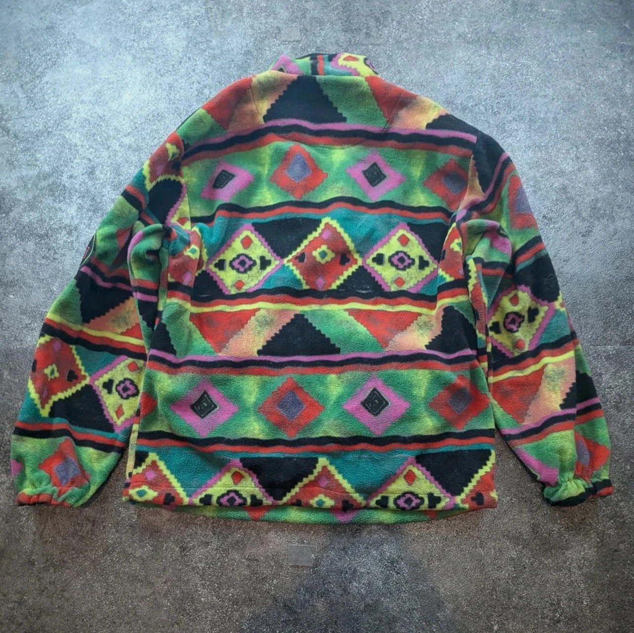 Montgomery Blue 1985 polaire vintage crazy aztec Made in Italy L Xl – Montgomery – taille XL 5