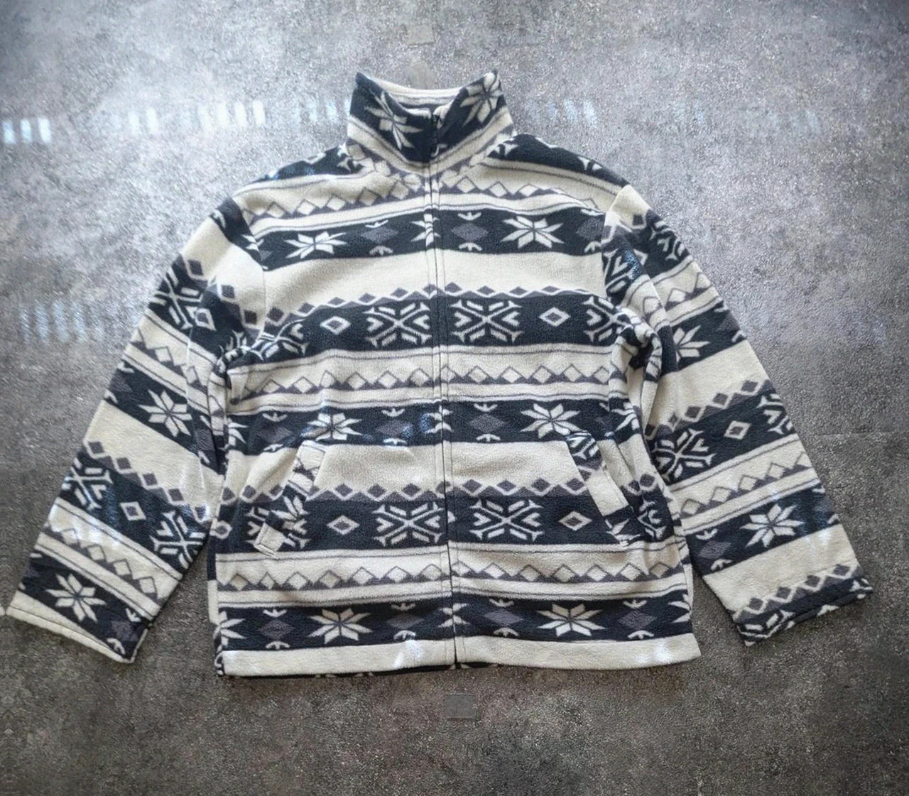 Polaire Franco Sport vintage motifs nordiques snowflake M oversize L Xl – Vintage Dressing – taille M 2
