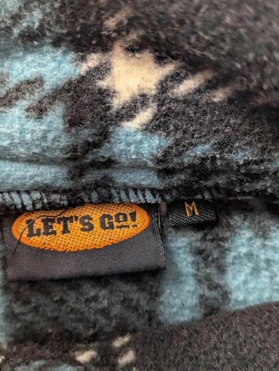 Polaire vintage Let’s Go Collection tartan bleu noir Half Zip – M – Let's Go – taille M 5