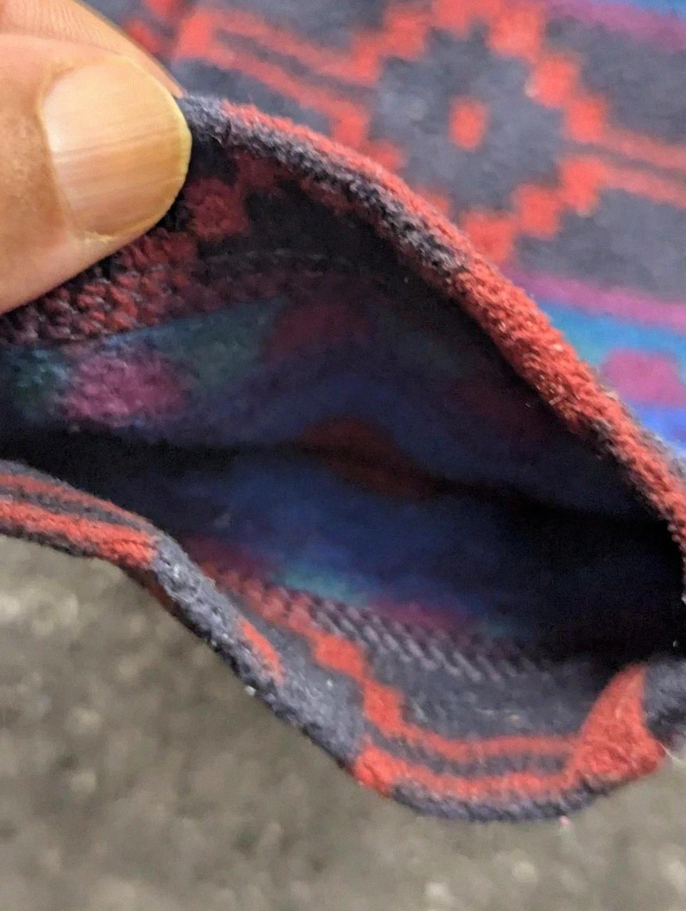 Eddie Bauer polaire fine vintage motifs aztec crazy fleece outdoor gorpcore femme S – Eddy Bauer – taille S / 36 / 8 5