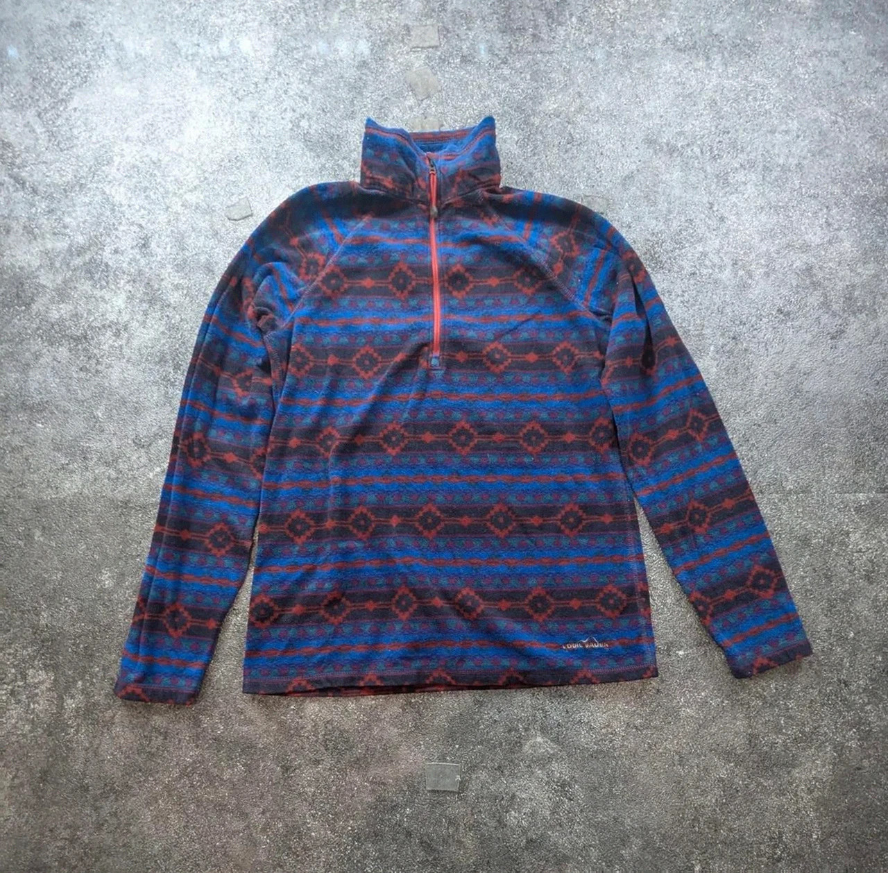 Eddie Bauer polaire fine vintage motifs aztec crazy fleece outdoor gorpcore femme S – Eddy Bauer – taille S / 36 / 8 2