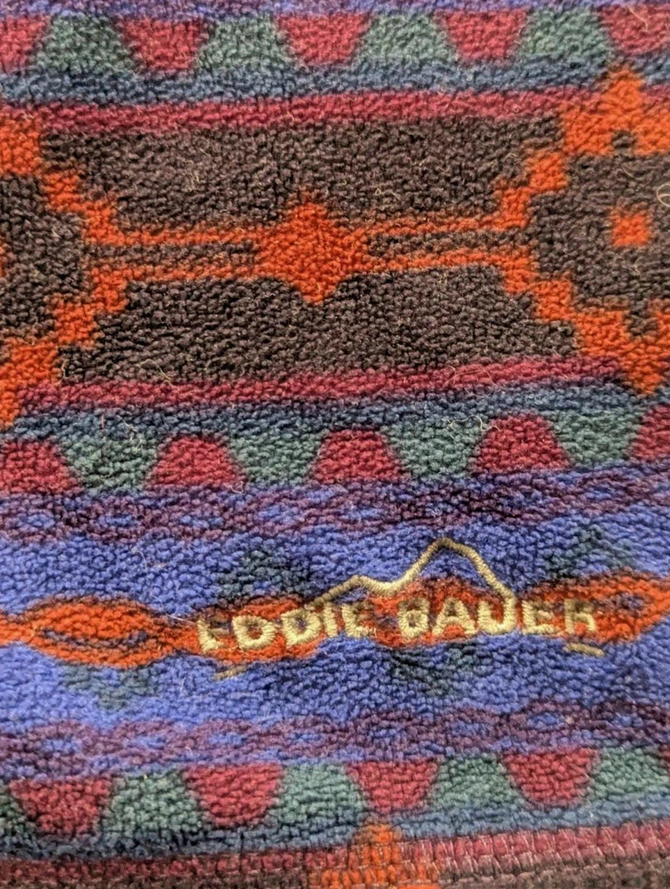 Eddie Bauer polaire fine vintage motifs aztec crazy fleece outdoor gorpcore femme S – Eddy Bauer – taille S / 36 / 8 4