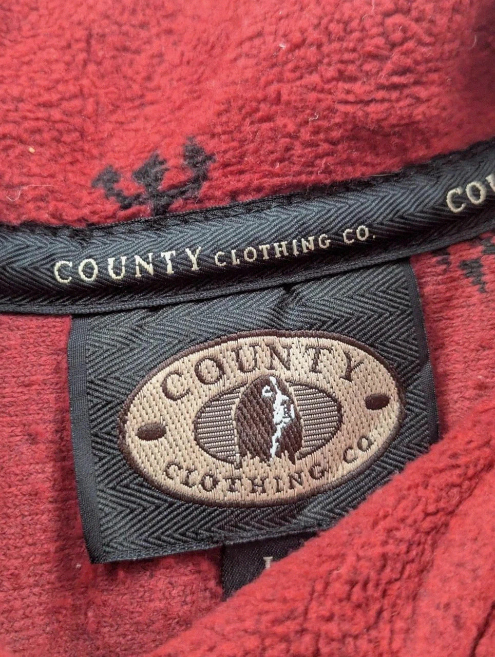 County Clothing Co veste polaire vintage renne nordique bordeaux cropped Made in Canada L – Vintage Dressing – taille L / 40 / 12 4
