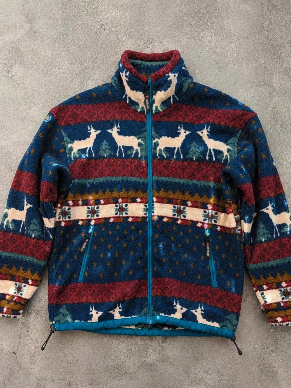 Polaire Vintage Alpinus Polartec Xl Homme Fleece Outdoor Gorpcore Randonnée Cerfs Nordic