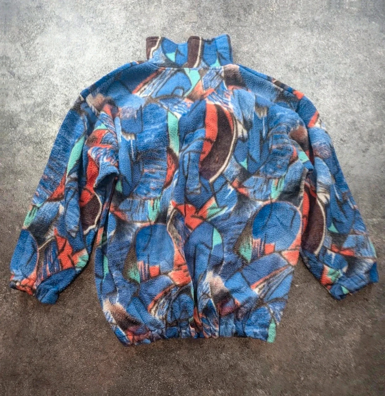 Polaire vintage Collège Collection motif abstrait 90s – Taille L – Made in France style rétro – Vintage Dressing – taille L 2