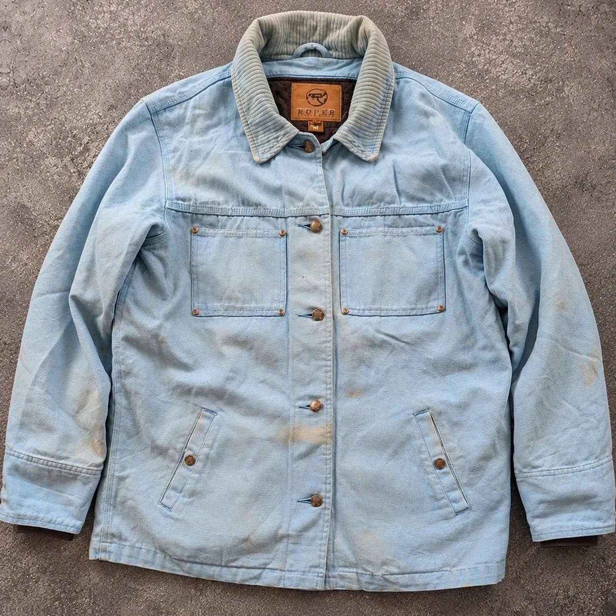 Roper Range Gear veste workwear western ranch canvas doublure amovible M