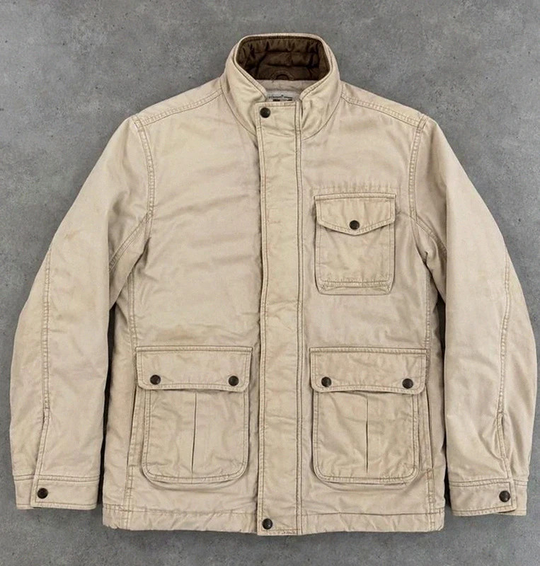 Veste L.O.G.G. H&M workwear vintage beige S – Field Jacket matelassée utility