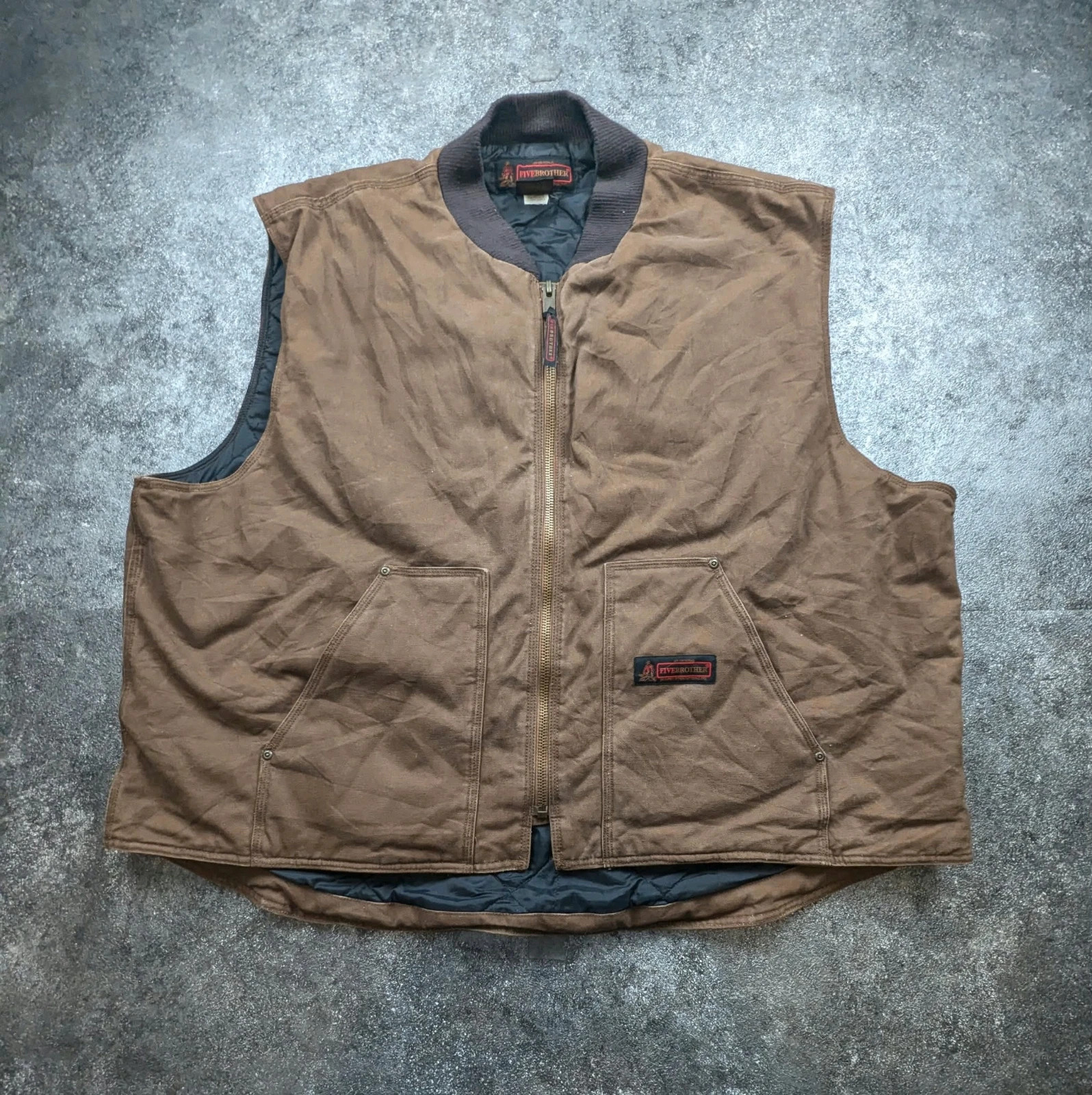 FiveBrother gilet workwear marron 2XL/3XL matelassé utility vest coton – WORKWEAR – taille XXL 2