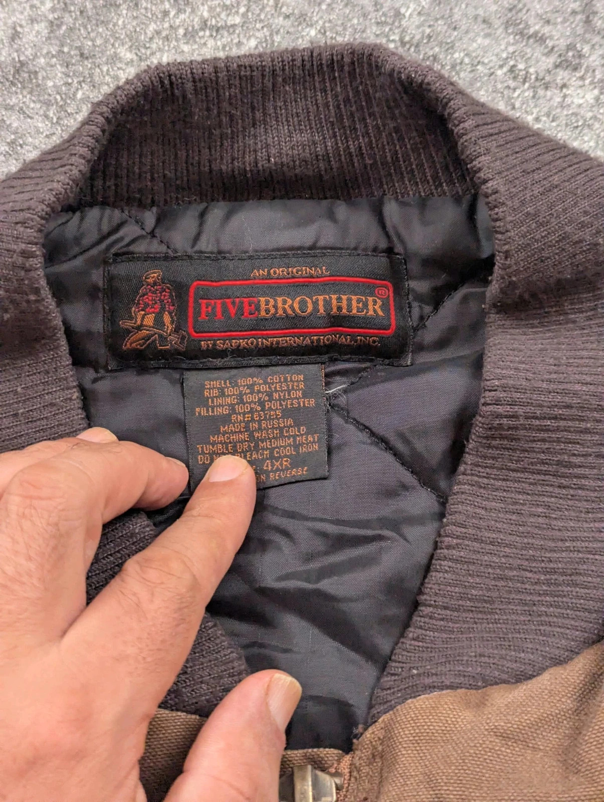 FiveBrother gilet workwear marron 2XL/3XL matelassé utility vest coton – WORKWEAR – taille XXL 5
