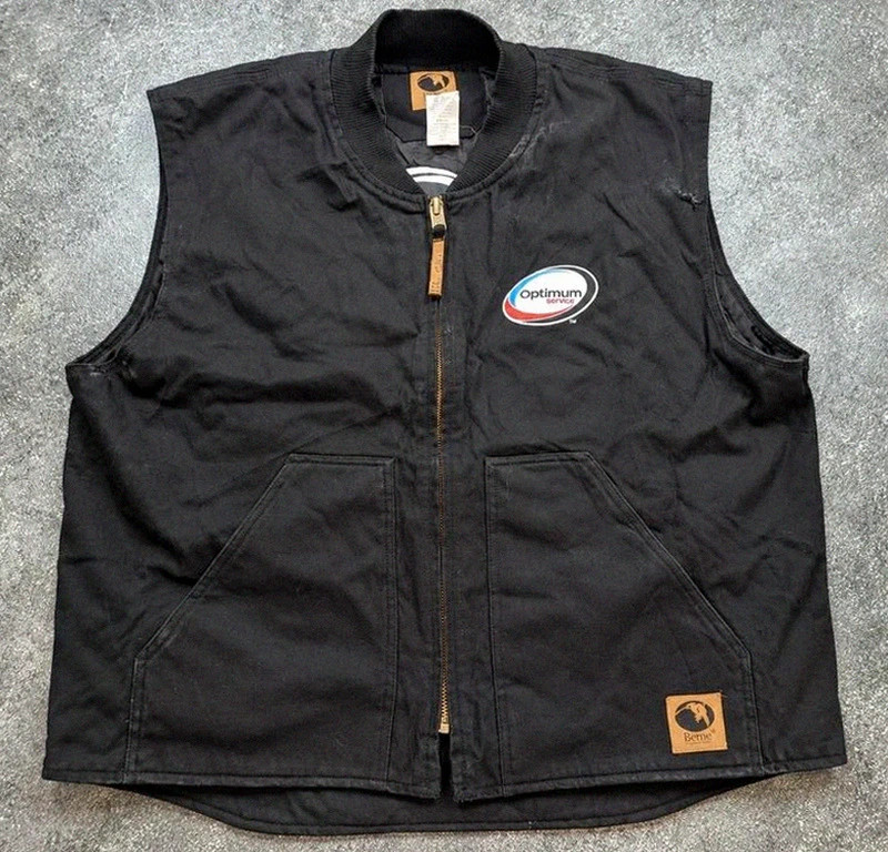 Gilet Berne 2XL Workwear Utility Vest noir matelassé USA Optimum Service