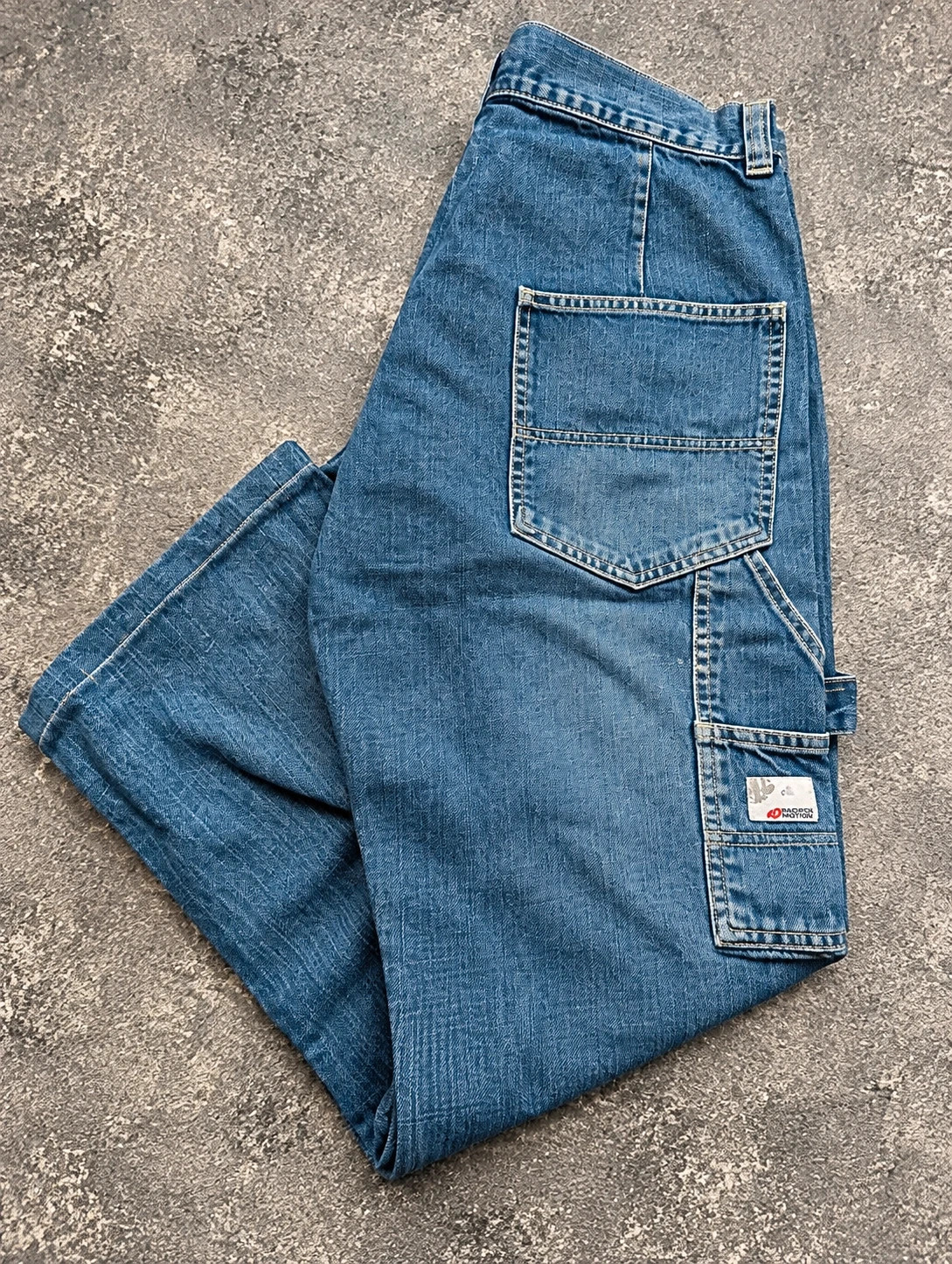 Pacific Motion jean carpenter double knee baggy workwear Y2K bleu – Taille 44