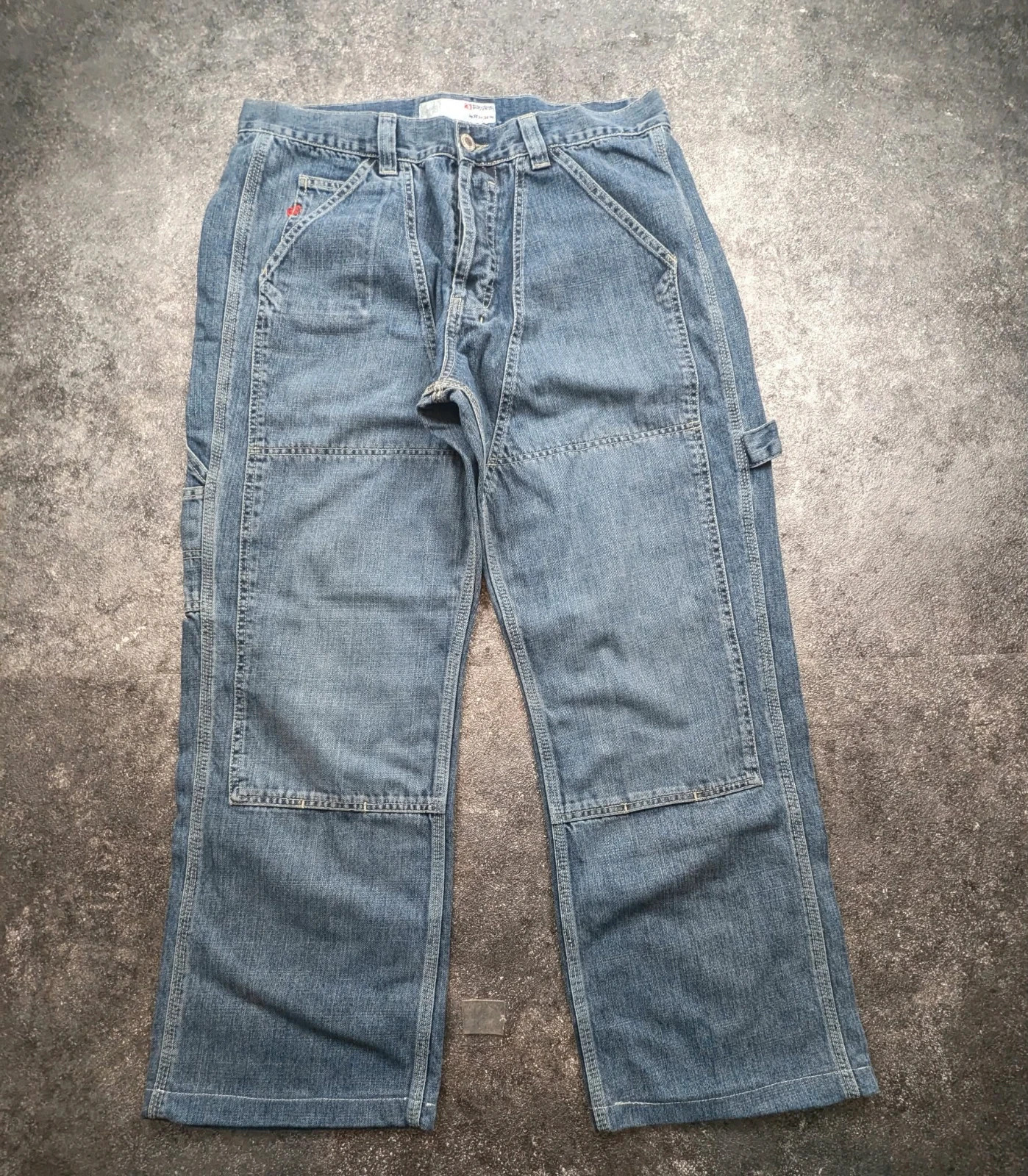 Pacific Motion jean carpenter double knee baggy workwear Y2K bleu – Taille 44 – PACIFIC MOTION – taille L 3