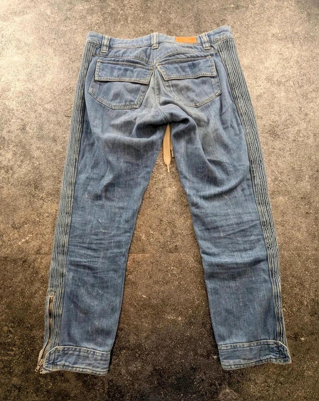 Jean isabel marant biker zip pant denim lacet genoux matelassés taille 1 S oversize – Isabel Marant – taille S / 36 / 8 2