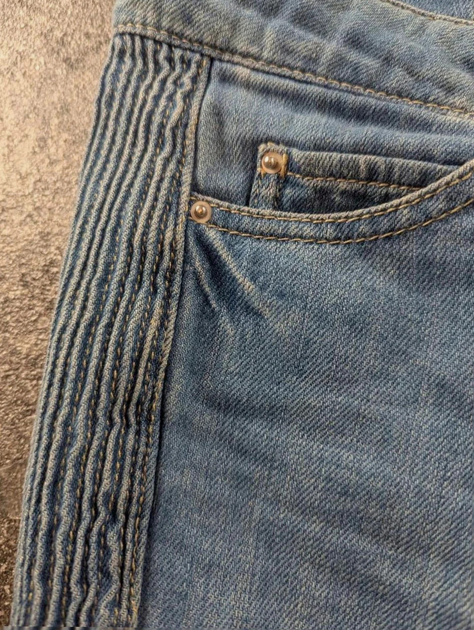 Jean isabel marant biker zip pant denim lacet genoux matelassés taille 1 S oversize – Isabel Marant – taille S / 36 / 8 4