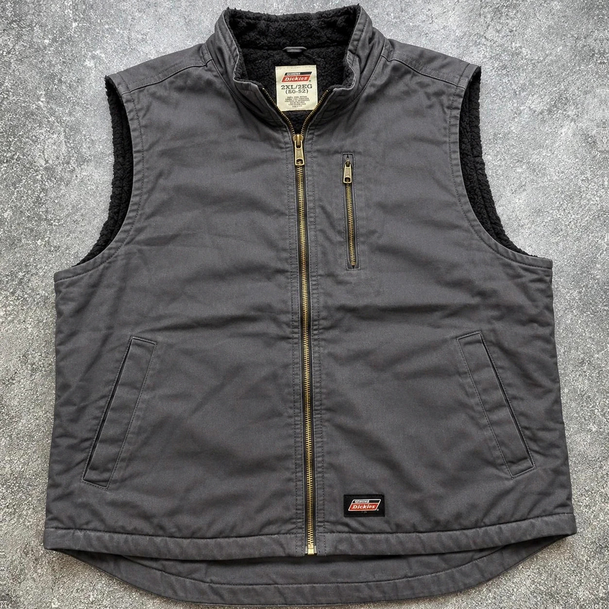 Gilet Dickies Workwear Utility Vest doublé Sherpa gris 2XL / XL