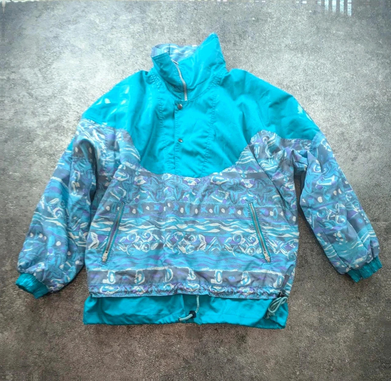 Ensemble ski vintage Montval 80s/90s veste + pantalon rétro bleu violet – Vintage Dressing – taille Taille unique 3