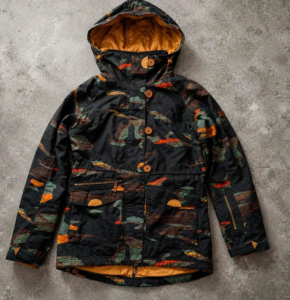 Dc Shoes parka snowboard 15K Waterproof camo 2014 taille M – veste ski technique retro