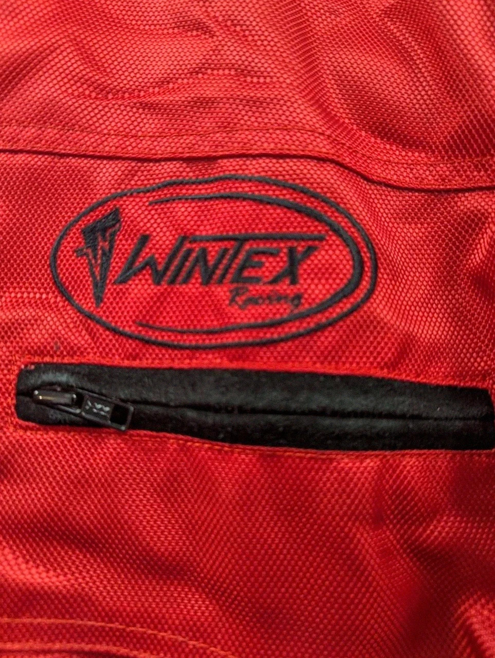 Veste moto Wintex Racing GP125 rouge noire daim protections biker Y2K 56 vintage dressing – Vintage Dressing – taille XL 5