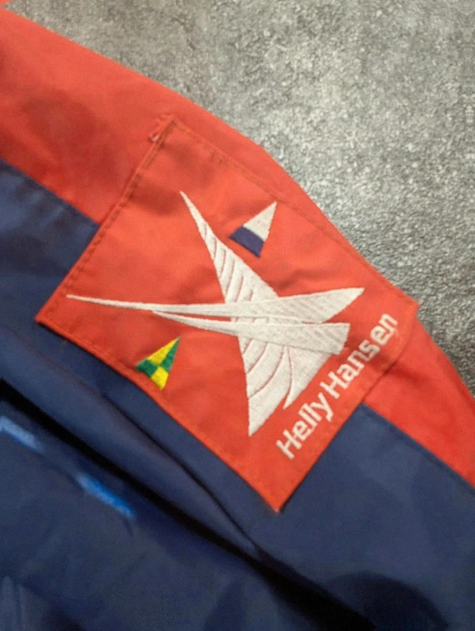 Veste Imperméable Helly Hansen Homme S Oversize Rouge Bleu Capuche Sailing Nautique Vintage – Helly Hansen – taille S 4