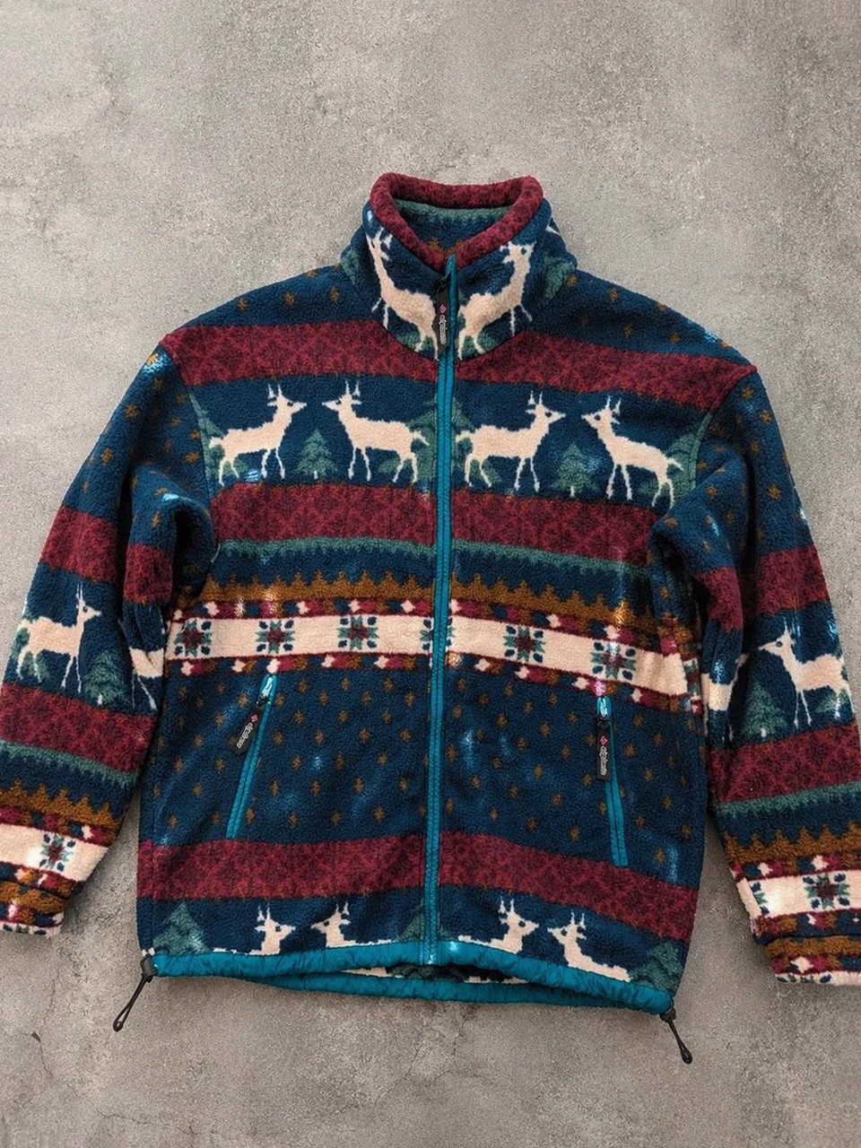 Polaire Vintage Alpinus Polartec Xl Homme Fleece Outdoor Gorpcore Randonnée Cerfs Nordic