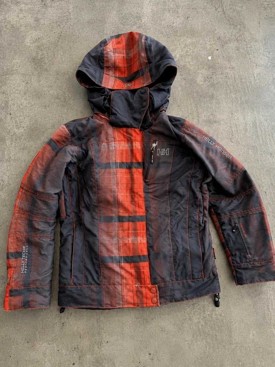Helly Hansen Helly Tech Performance Veste Ski Snowboard Imperméable Carreaux Rouge Noir Xs Regular