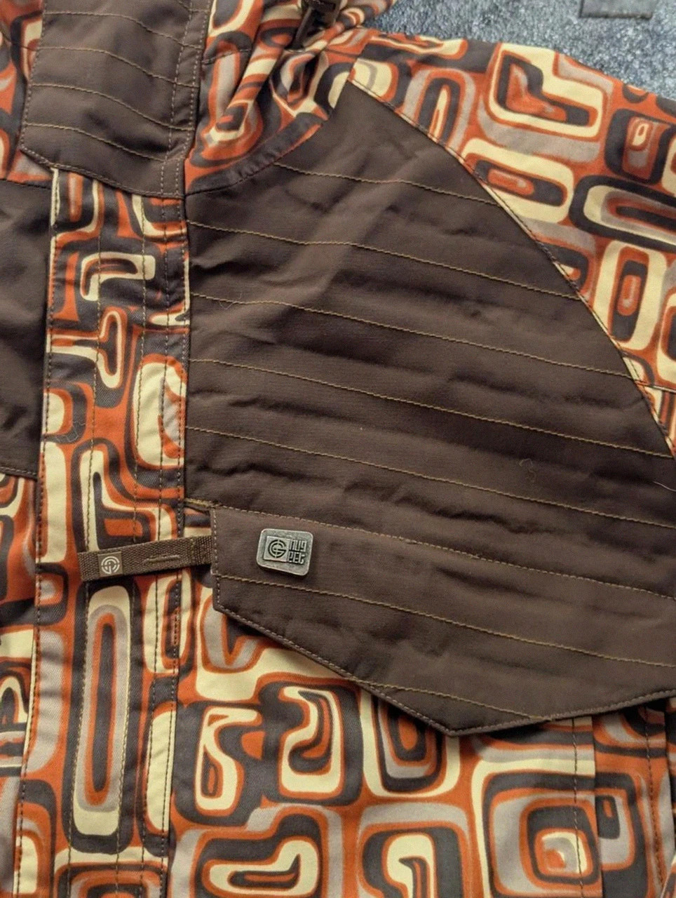 Nugget veste snowboard crazy pattern rétro 10K/10K S/M – pièce exceptionnelle – NUGGET – taille S 4