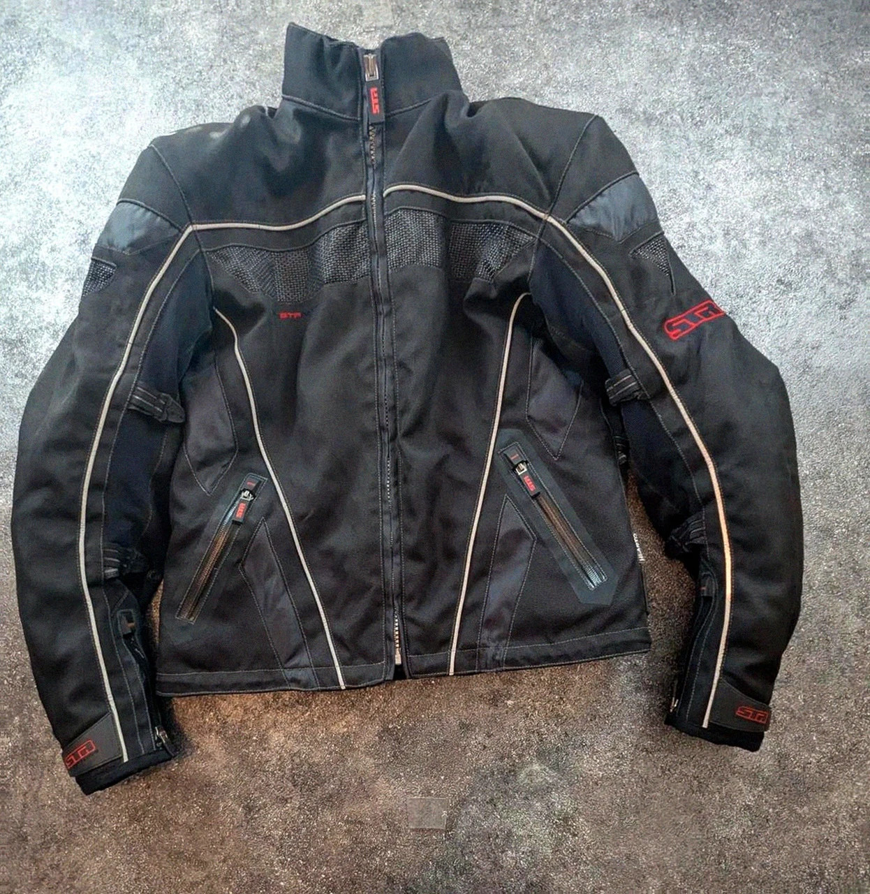 Veste moto Lindstrands Str Hi-Art respirante réfléchissante noir rouge S – Lindstrands – taille S 2