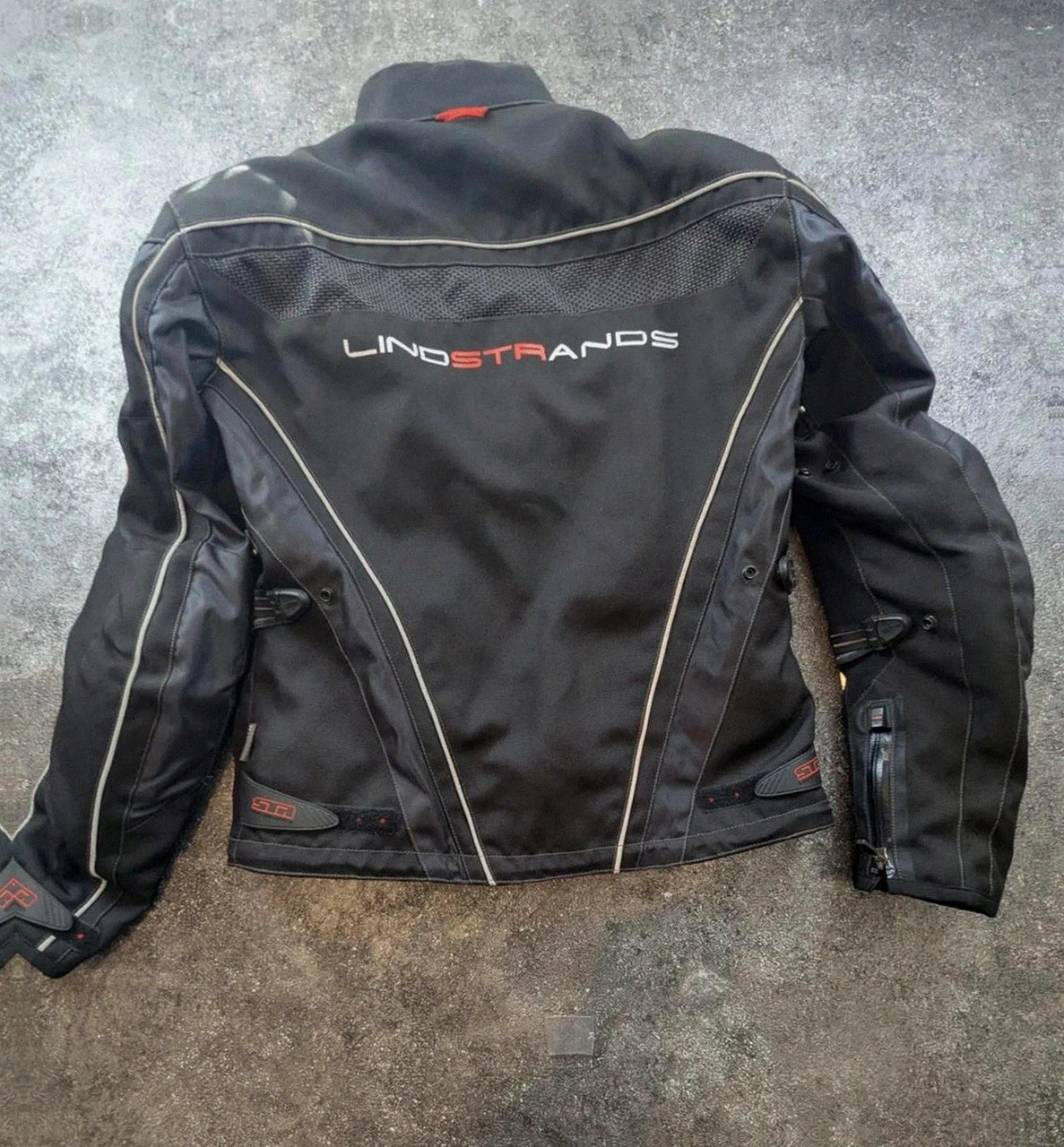Veste moto Lindstrands Str Hi-Art respirante réfléchissante noir rouge S – Lindstrands – taille S 3