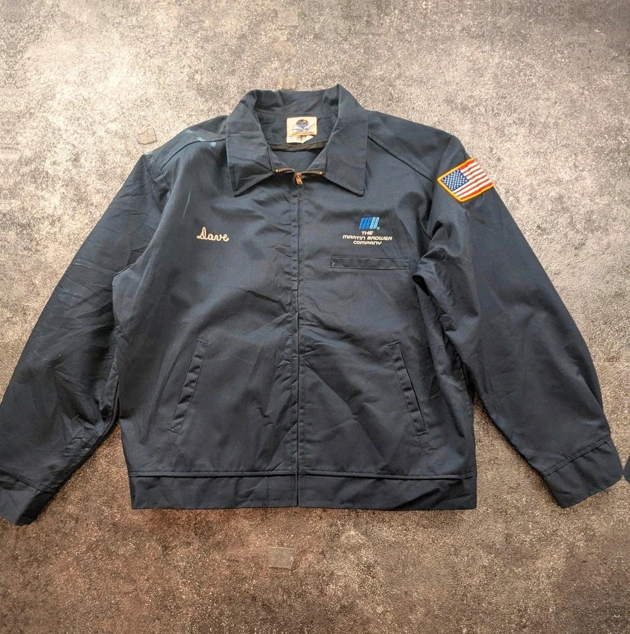 Veste Riverside Workwear Flexbac 42 M Usa Vintage American Flag Patch Martin Brower Company – Riverside – taille M 2