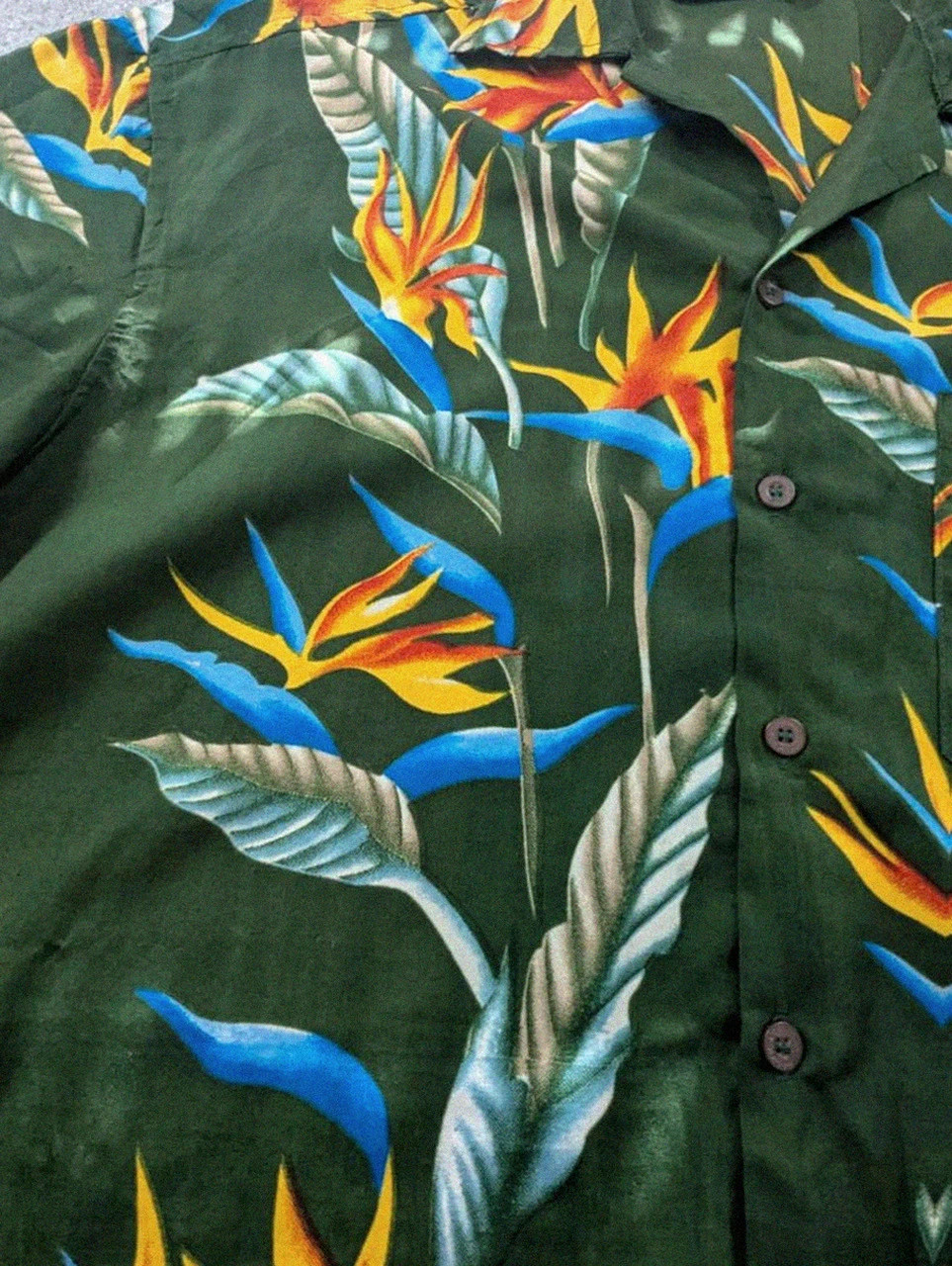 Chemise vintage hawaïenne fleurie tropicale Pacific & Co Y2K polyester homme taille L été surf aloha – Vintage Dressing – taille L 4