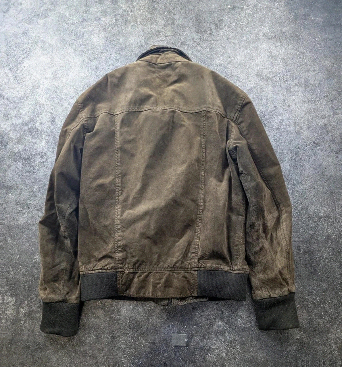 Devred blouson en daim marron patiné – Veste workwear militaire vintage – Devred – taille S 3