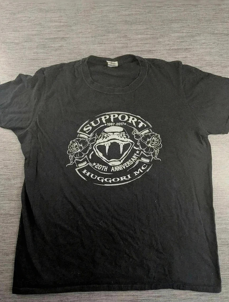 T-shirt biker Hugogori Mc noir Support 20th Anniversary style motard rock métal L