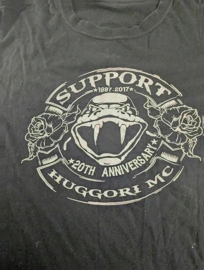 T-shirt biker Hugogori Mc noir Support 20th Anniversary style motard rock métal L – Gildan – taille L 3