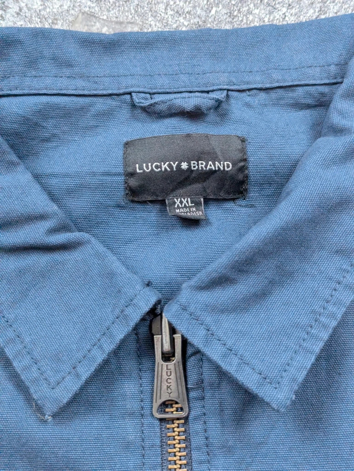Lucky Brand veste Harrington Workwear Work Jacket Americana bleu pétrole coton XXL XL – Lucky Brand – taille XXL 3