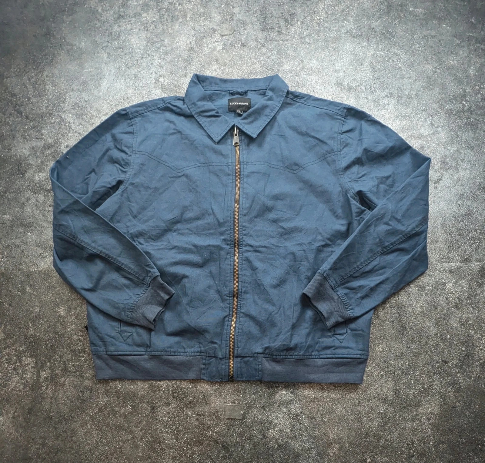 Lucky Brand veste Harrington Workwear Work Jacket Americana bleu pétrole coton XXL XL – Lucky Brand – taille XXL 2