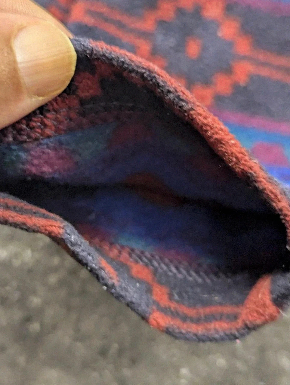 Eddie Bauer polaire fine vintage motifs aztec crazy fleece outdoor gorpcore femme S – Eddy Bauer – taille S / 36 / 8 5