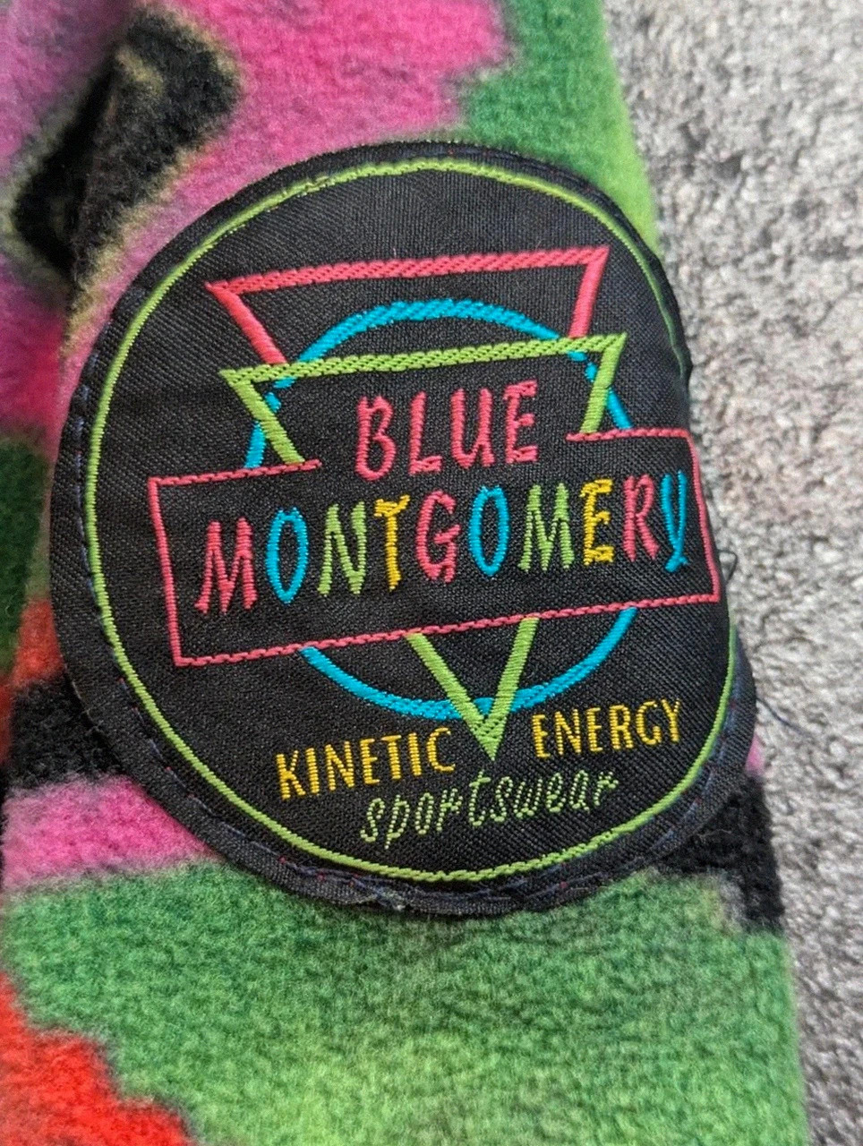 Montgomery Blue 1985 polaire vintage crazy aztec Made in Italy L Xl – Montgomery – taille XL 2