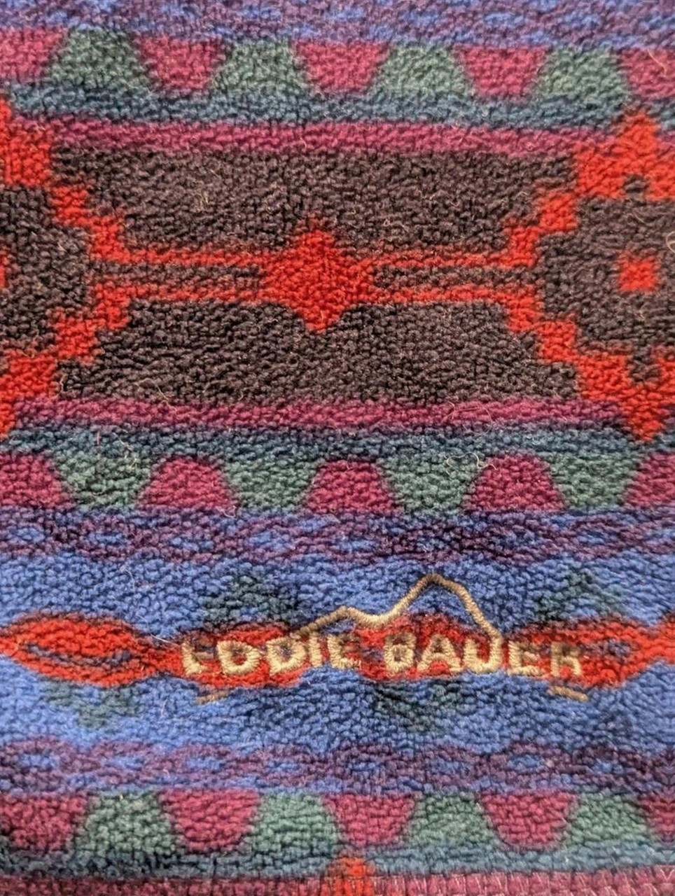 Eddie Bauer polaire fine vintage motifs aztec crazy fleece outdoor gorpcore femme S – Eddy Bauer – taille S / 36 / 8 4