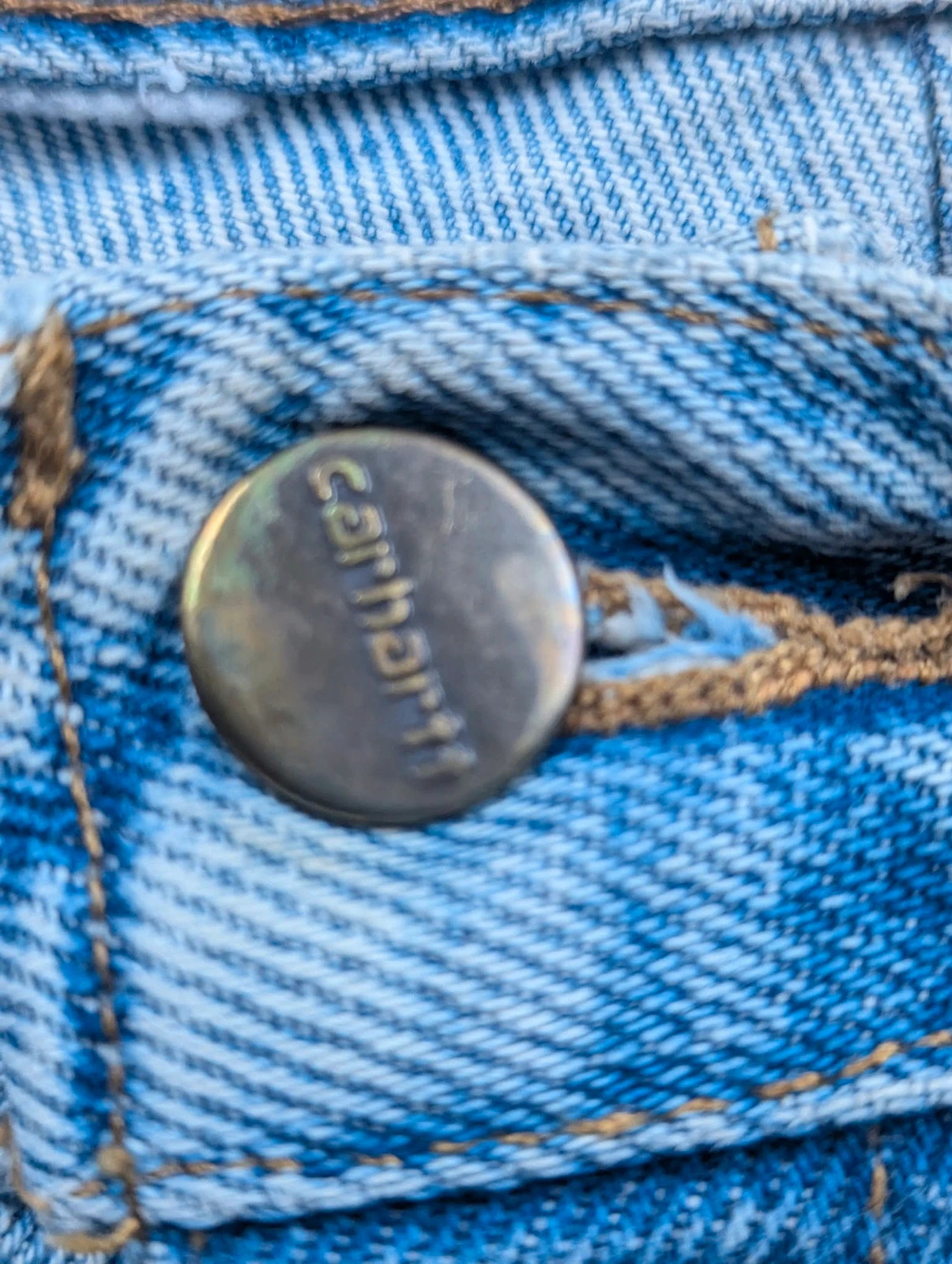 Carhartt jean Workwear W34 approx coupe droite Denim bleu délavé patiné – Carhartt – taille W34 | FR 44 5