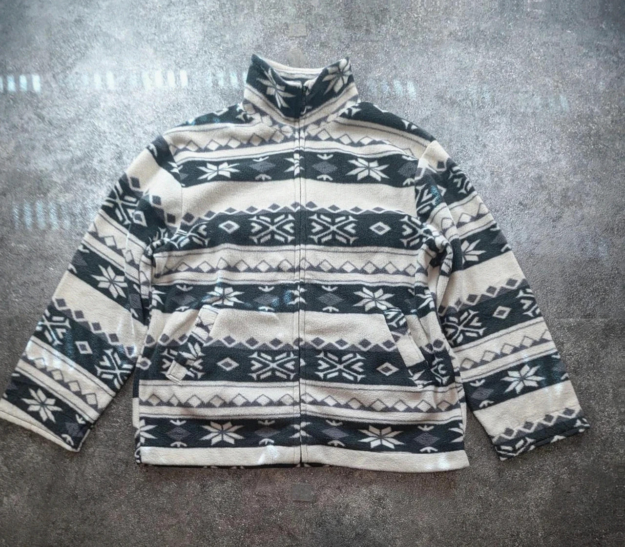 Polaire Franco Sport vintage motifs nordiques snowflake M oversize L Xl – Vintage Dressing – taille M 2