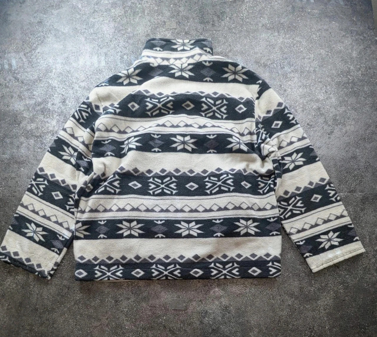 Polaire Franco Sport vintage motifs nordiques snowflake M oversize L Xl – Vintage Dressing – taille M 3