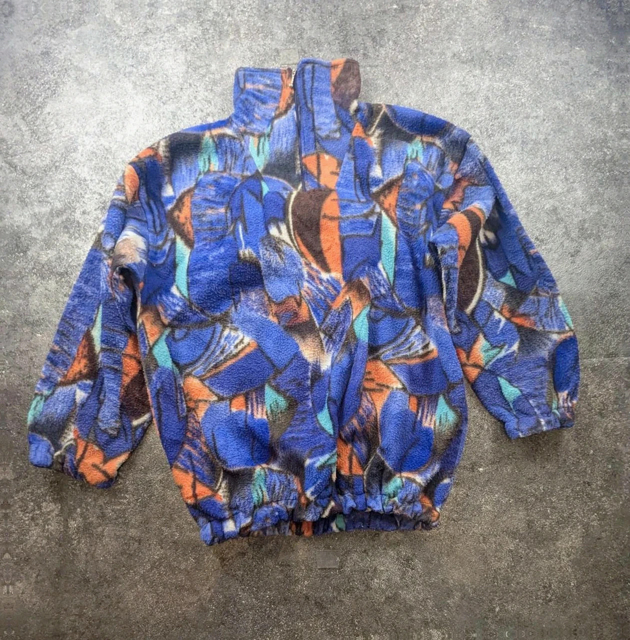 Polaire vintage Collège Collection motif abstrait 90s – Taille L – Made in France style rétro – Vintage Dressing – taille L 3
