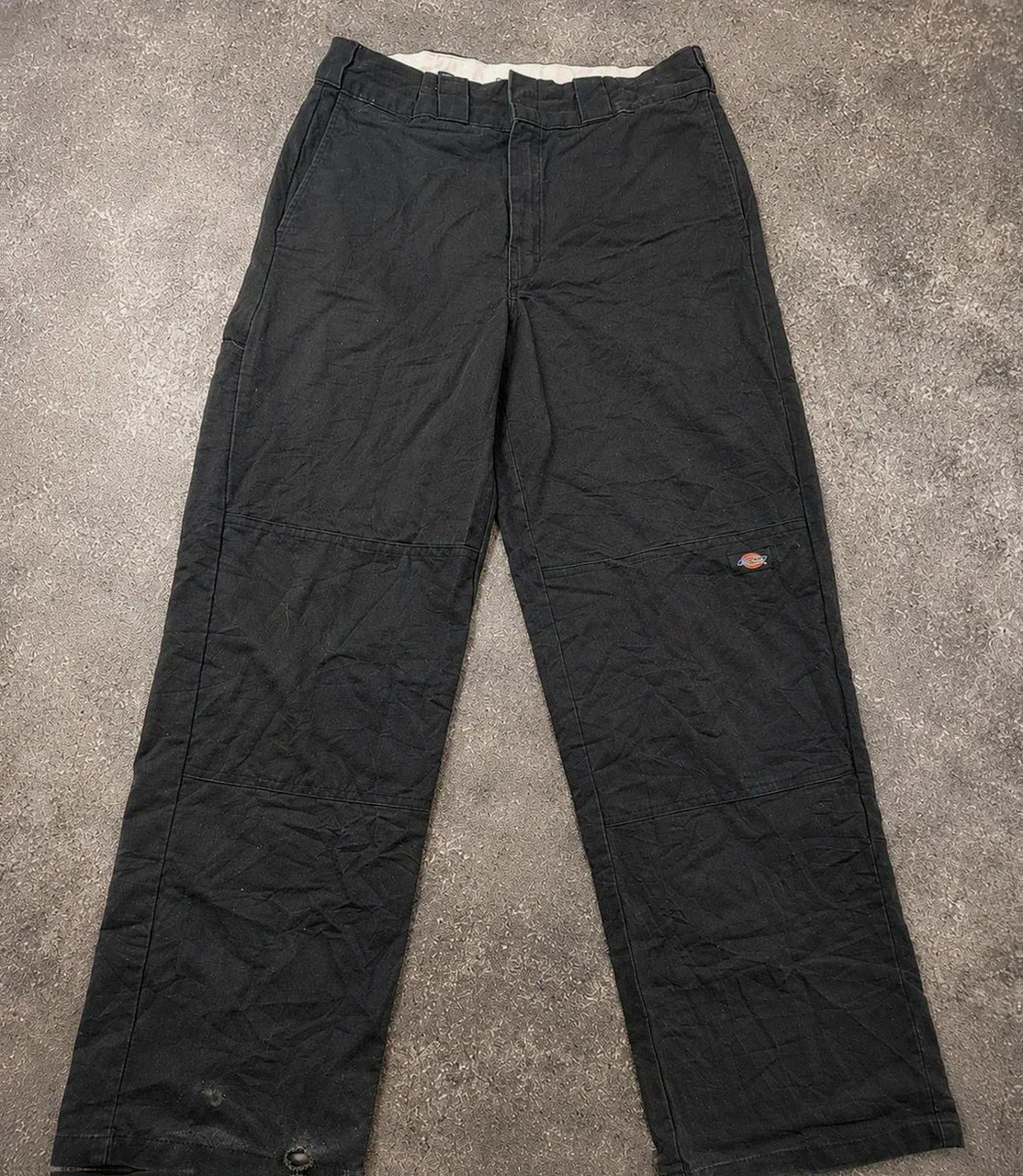 Dickies Flex Regular Fit Pantalon Workwear Cargo Noir W32 L32 double knee