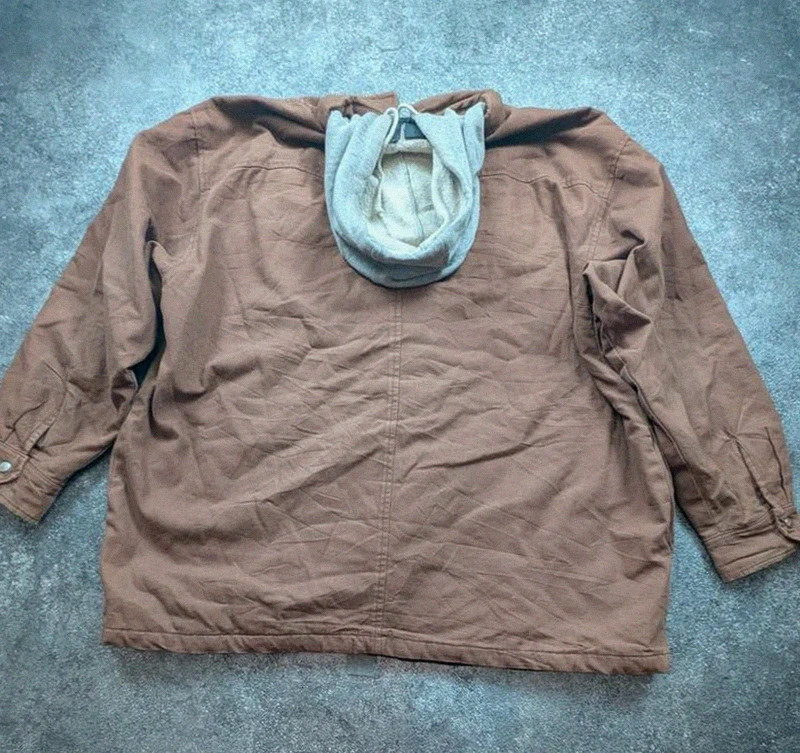 Dickies veste workwear vintage marron canvas doublée capuche XXL oversize – Dickies – taille XXL 3